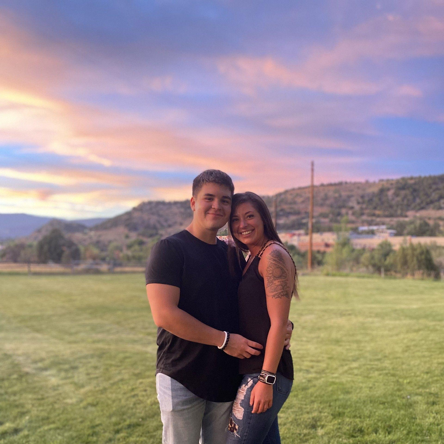 God gave us a beautiful sunset to enjoy on a night out together