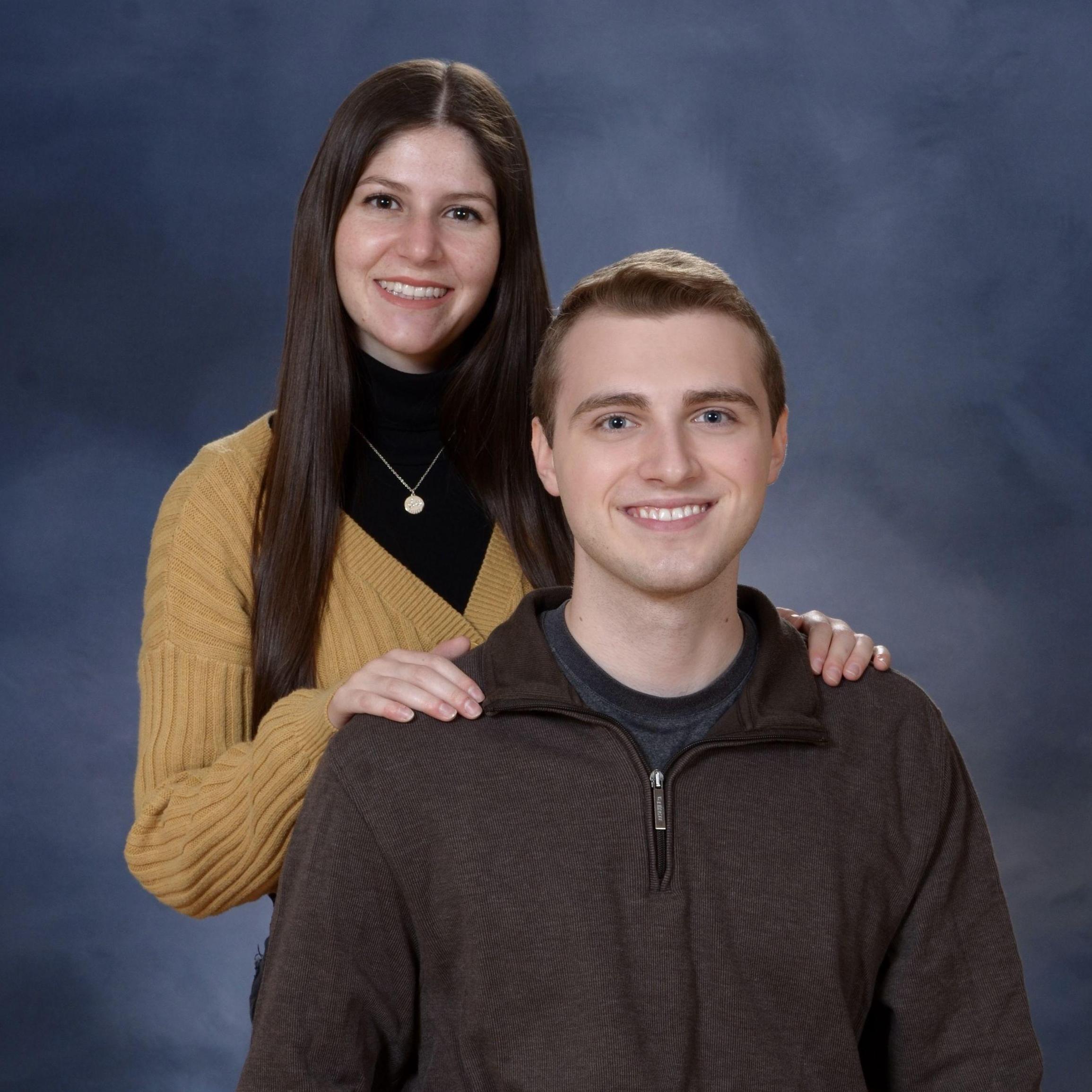A portrait from our senior year of college.