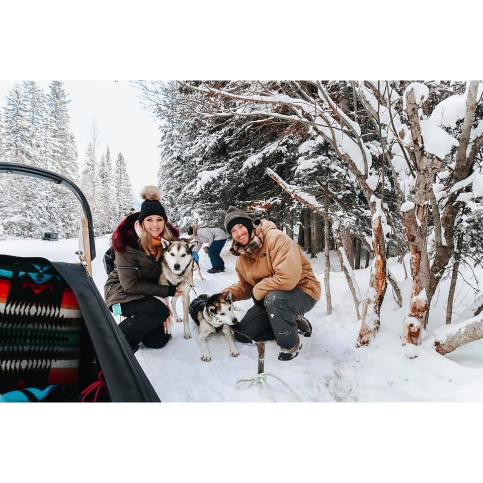 We went dog sledding in Canada!