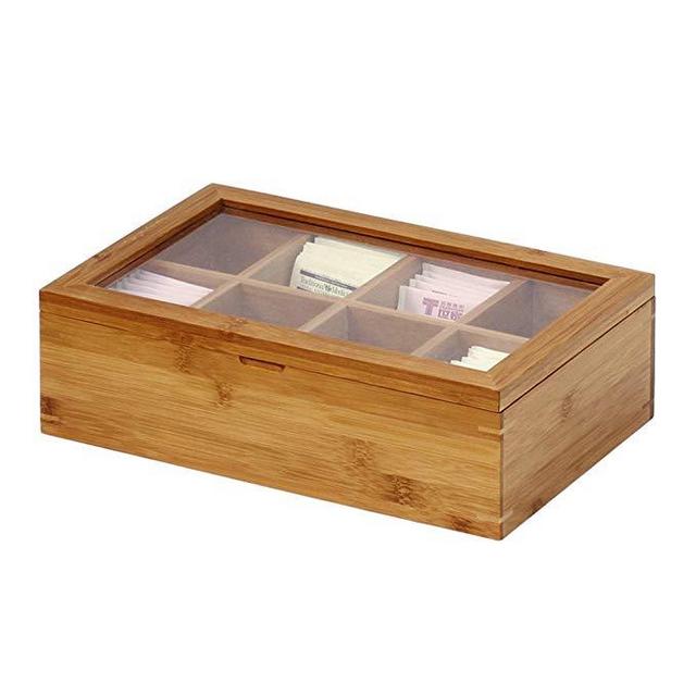 Oceanstar TB1323 Bamboo Tea Box, Natural