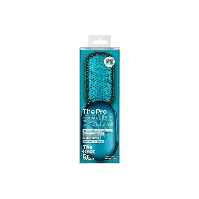 The Knot Dr. for Conair Pro Detangling Hair Brush with Case – Blue