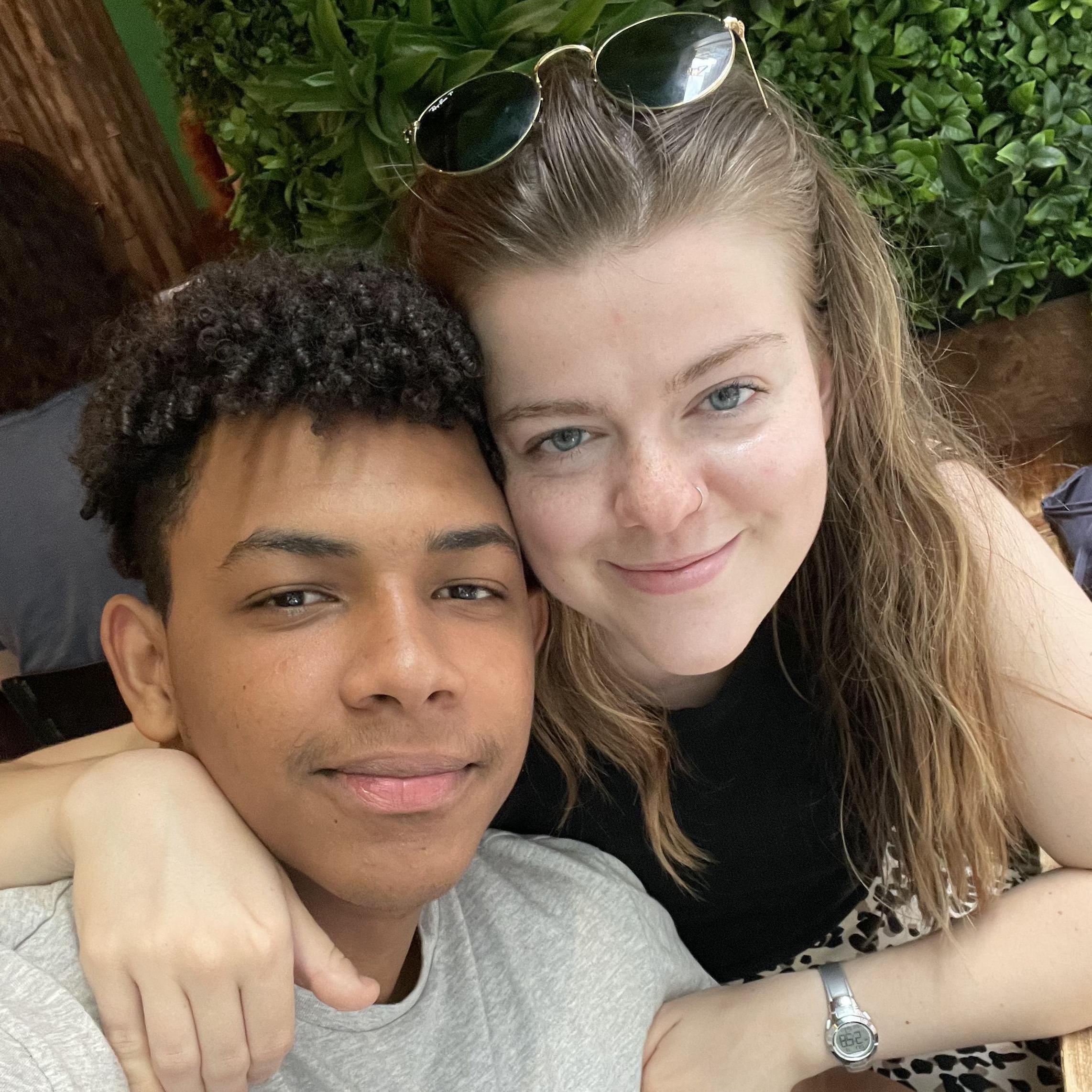 Haley's and Daniel's first anniversary spent in Times Square