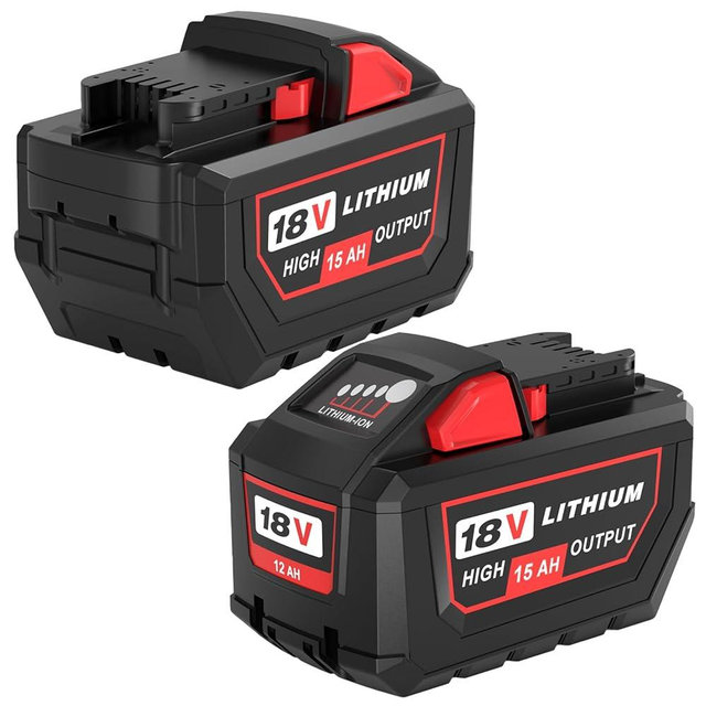 2Pack 15000mAh Lithium-ion Battery Replacement for Milwaukee 18V Battery Long Runtime Compatible with Milwaukee 18V Lithium Battery 48-11-1862 48-11-1852 48-11-1882 Cordless Tools (15.0Ah 2Pack)