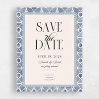 Blue Wedding Save the Date - Anafi Portrait