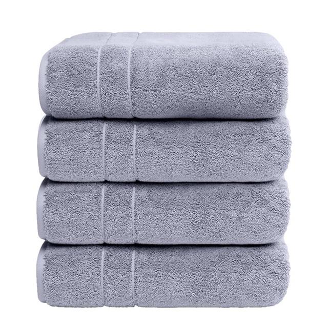 Brooklinen Super-Plush Turkish Cotton Bath Towel Set - Includes 4 Bath Towels in Smoke Grey, 100% Cotton | Best Luxury Spa Towels