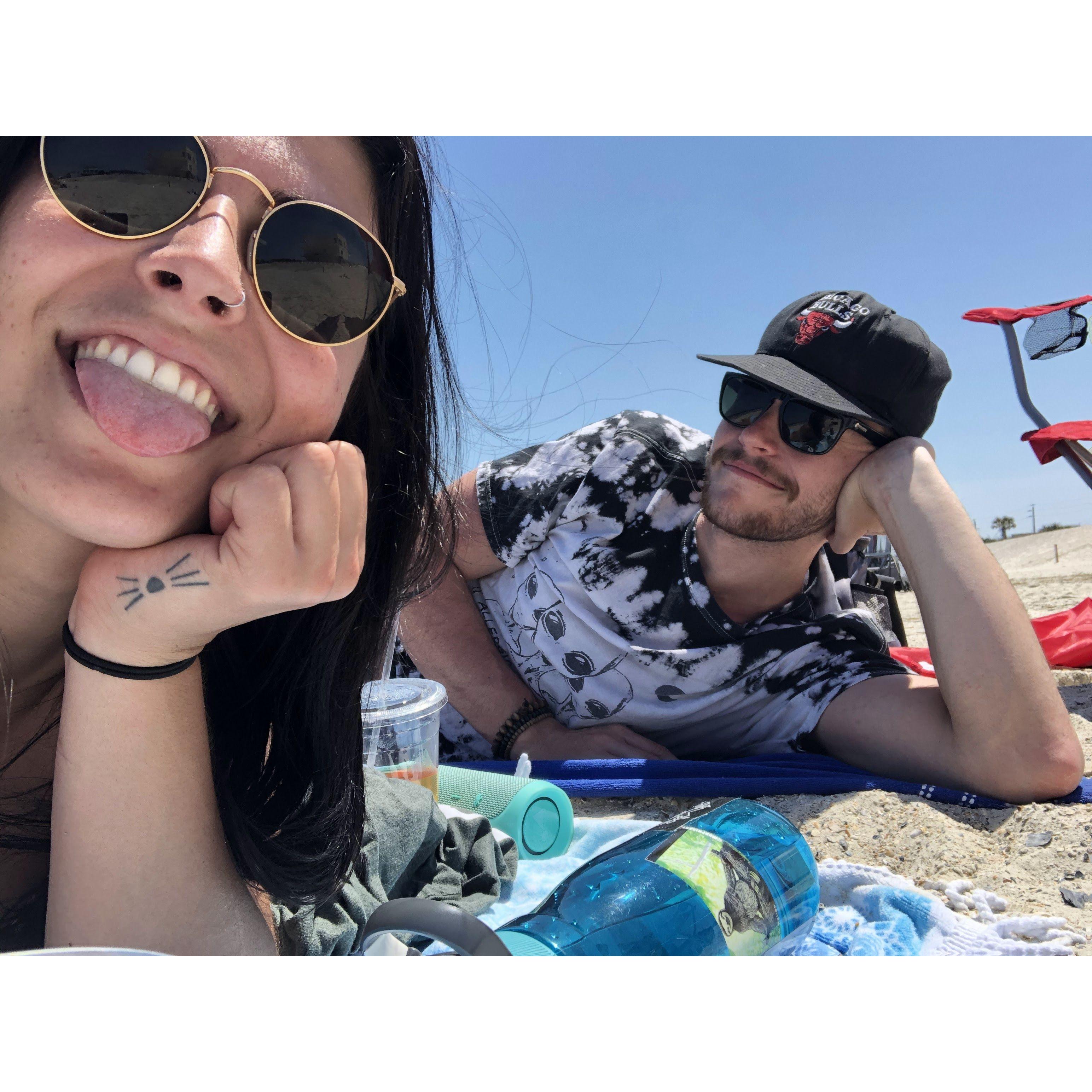 One of our first hang outs, Villano beach