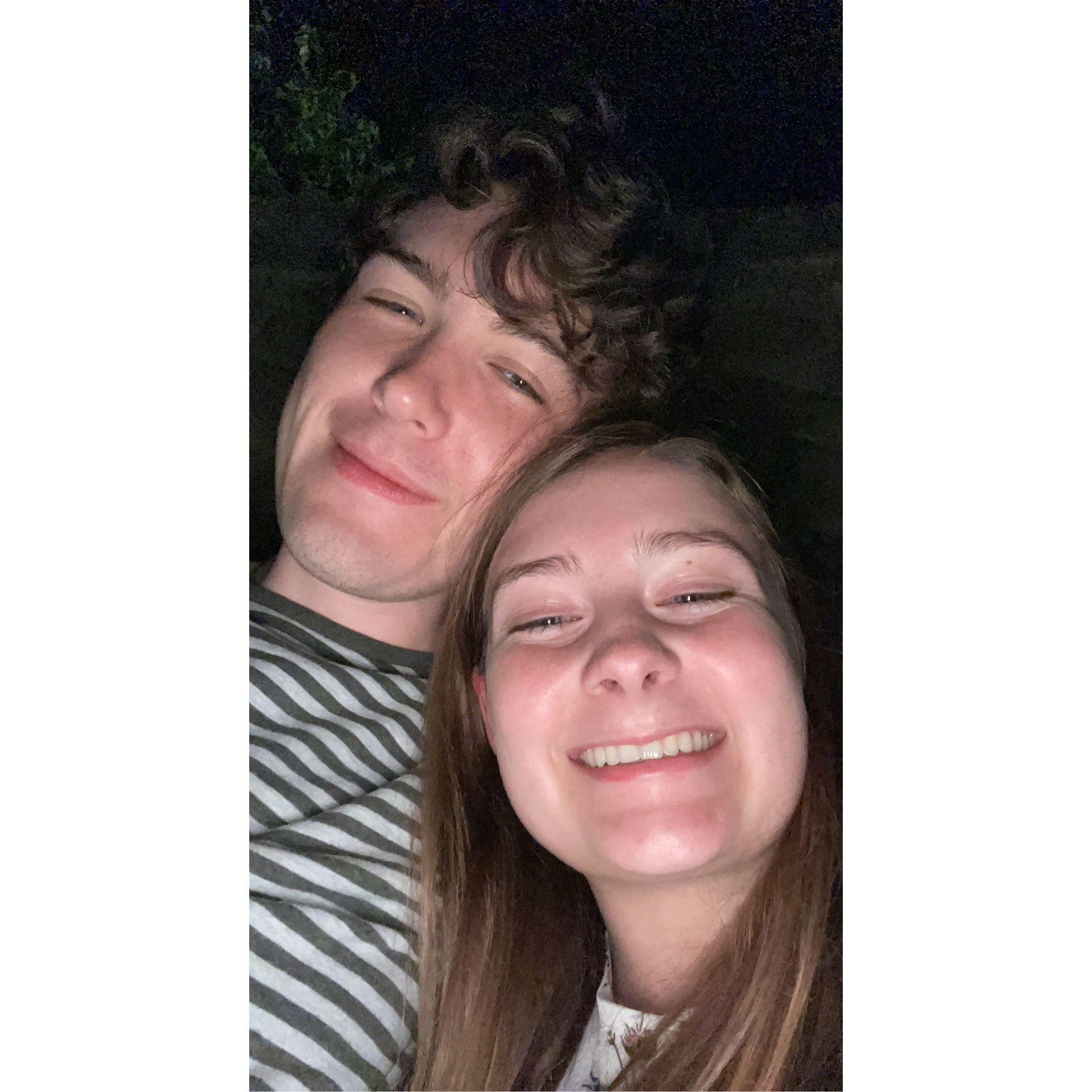 Our first picture together! We spent many of the first days of our relationship walking around campus at WKU!