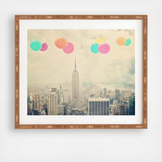 Balloons Over The City Framed Wall Art