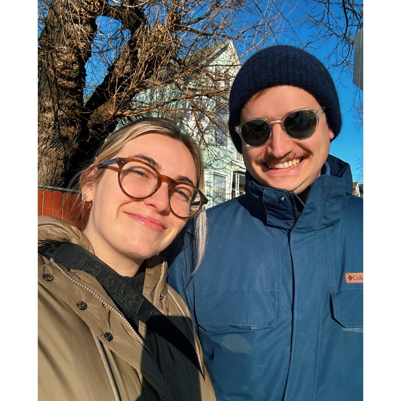 The morning we closed on our first home!