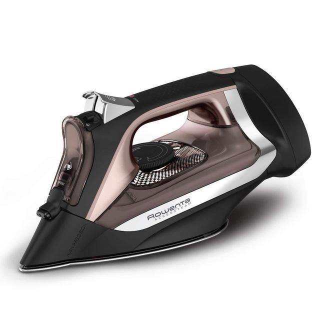 Rowenta DW2459 Access Steam Iron with Retractable Cord and Stainless Steel Soleplate, Black