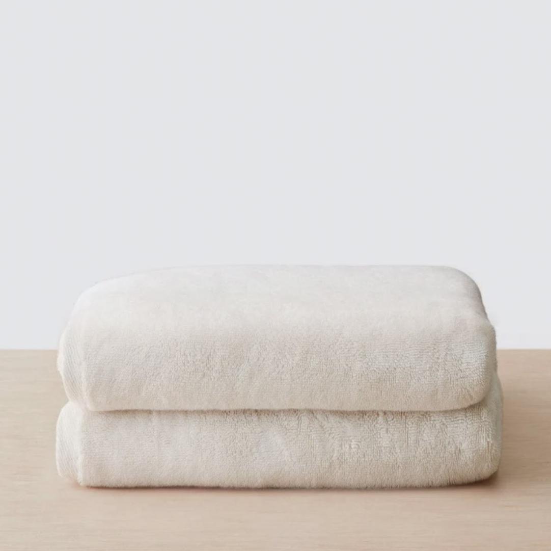 Organic Plush Bath Towels - Natural, 2 Bath Towels