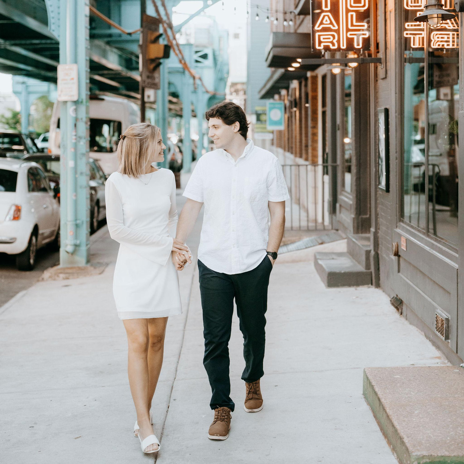 Engagement shoot in Northern Liberties, where we moved in together and still live today.