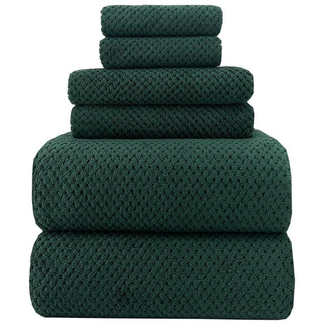 YTYC Towels,39x78 Inch Oversized Bath Sheets Towels for Adults Luxury Bath Towels Extra Large Sets for Bathroom Super Soft Highly Absorbent Microfiber Shower Towels 80% Polyester (Dark Green,6)