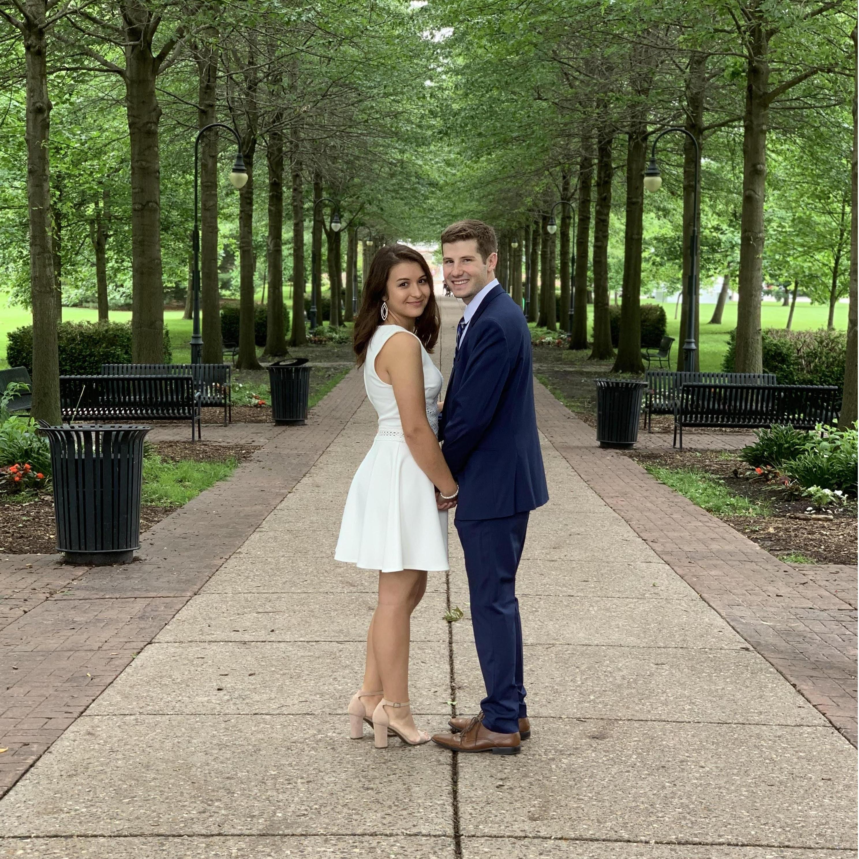 The first time we said, "I do" in Iowa.
