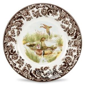 Woodland Wood Duck Motif Dinner Plate