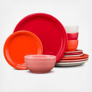 Bistro Coupe 12-Piece Sunset Dinnerware Set, Service for 4