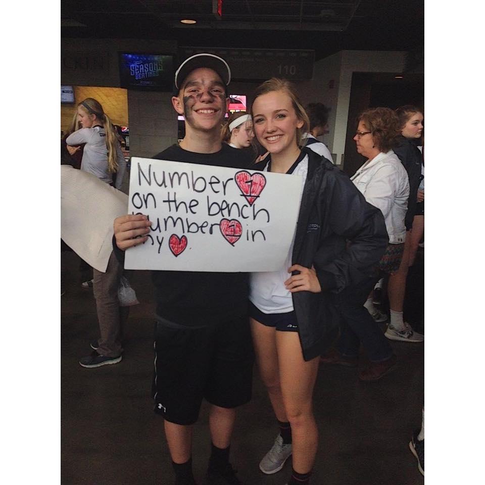 November 2016, State volleyball Tony made me this sign (and no I didn't catch the hint)