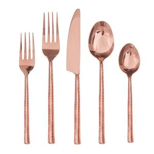 DAVID SHAW 922585 20 Piece Quarry Flatware Set, Copper
