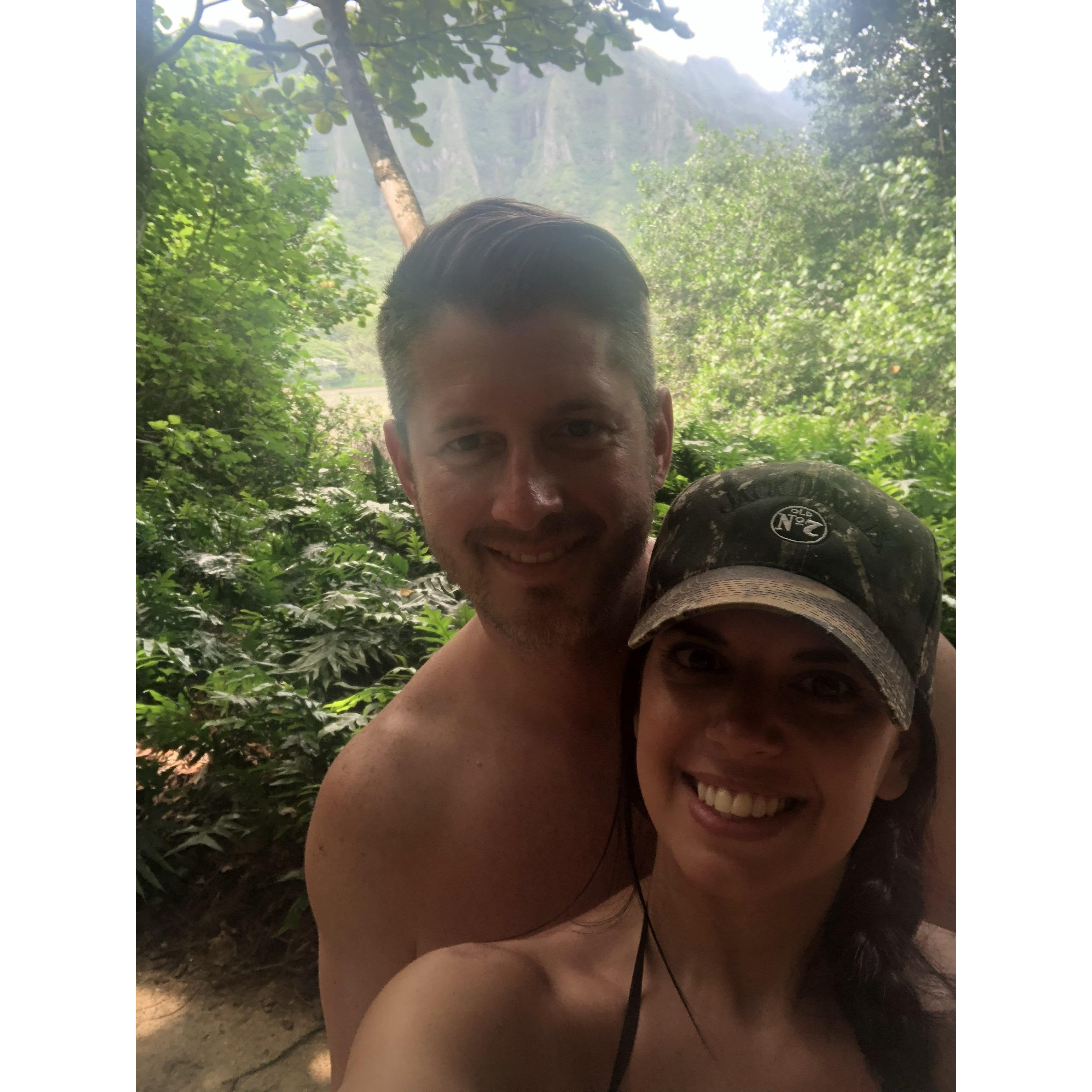 North shore of Oahu, Hawaii!  This is where they filmed Jurassic Park!