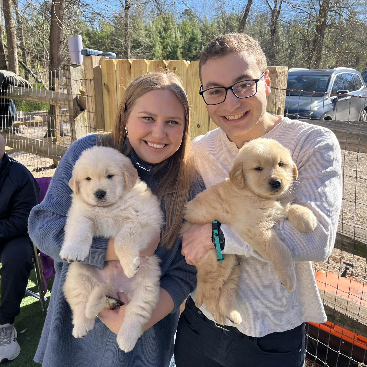 Meeting our Bo Bear (right side) for the first time! - December 2023