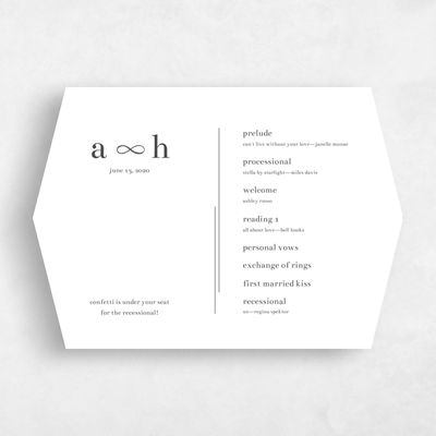 White Diamond Wedding Program - Powell