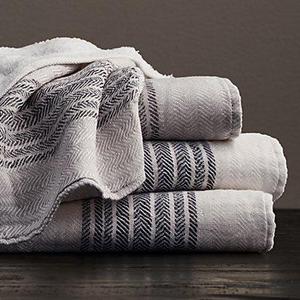 Japanese Herringbone Stripe Cotton Guest Towel