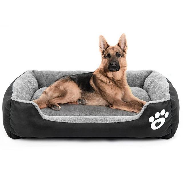 Dog Bed for Medium Dogs, Warming Washable Rectangle Pet Bed, Large Dog Bed with Waterproof Bottom for Large Dogs(28/31/37 inch)