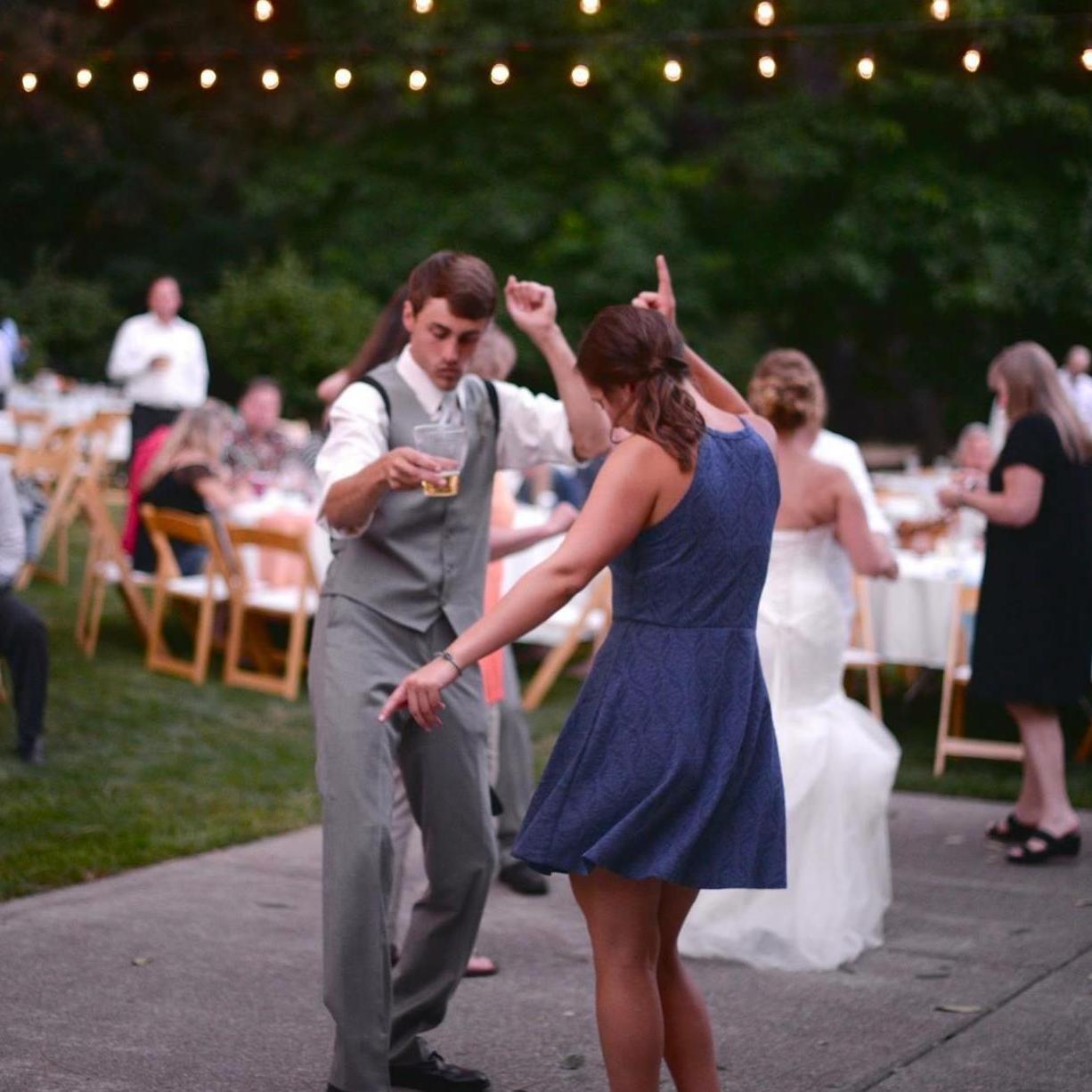 August 18, 2015 - Dancing the night away at the Gainer-Stewart wedding on the hill.