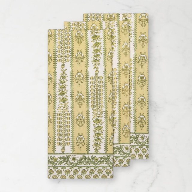 Couleur Nature Provence Avignon Tea Towels, Set of 3, Pistache
