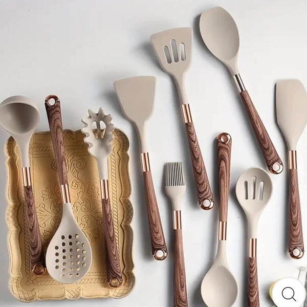 Elegant Silicone Cooking Utensil Set