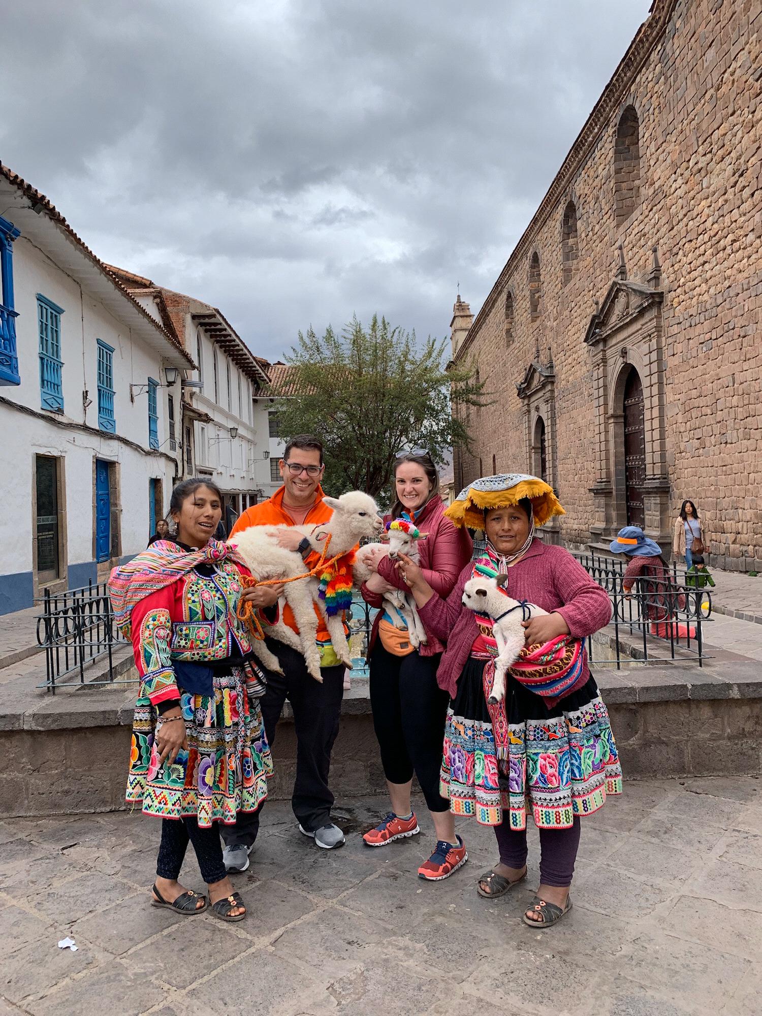Just hanging out with some baby alpacas in Cusco, Peru