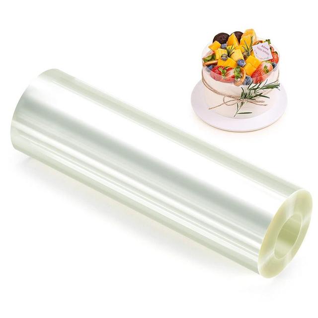 Cake Collars 8 x 600inch (5.9 mil thick) Transparent Acetate Sheets Rolls for Baking Surrounding Edge Decorating