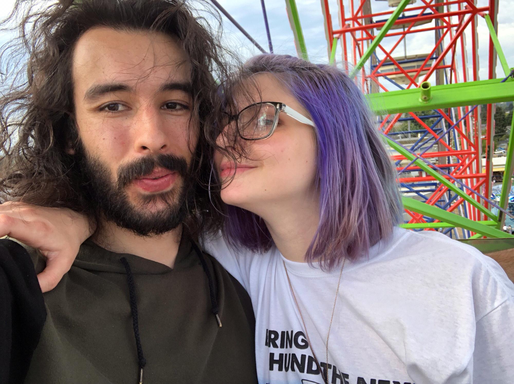 Our first trip to the Washington State Fair in Puyallup! Ariel won a free tee-shirt (pictured) and we commissioned a caricature of us which hangs on our wall to this day!