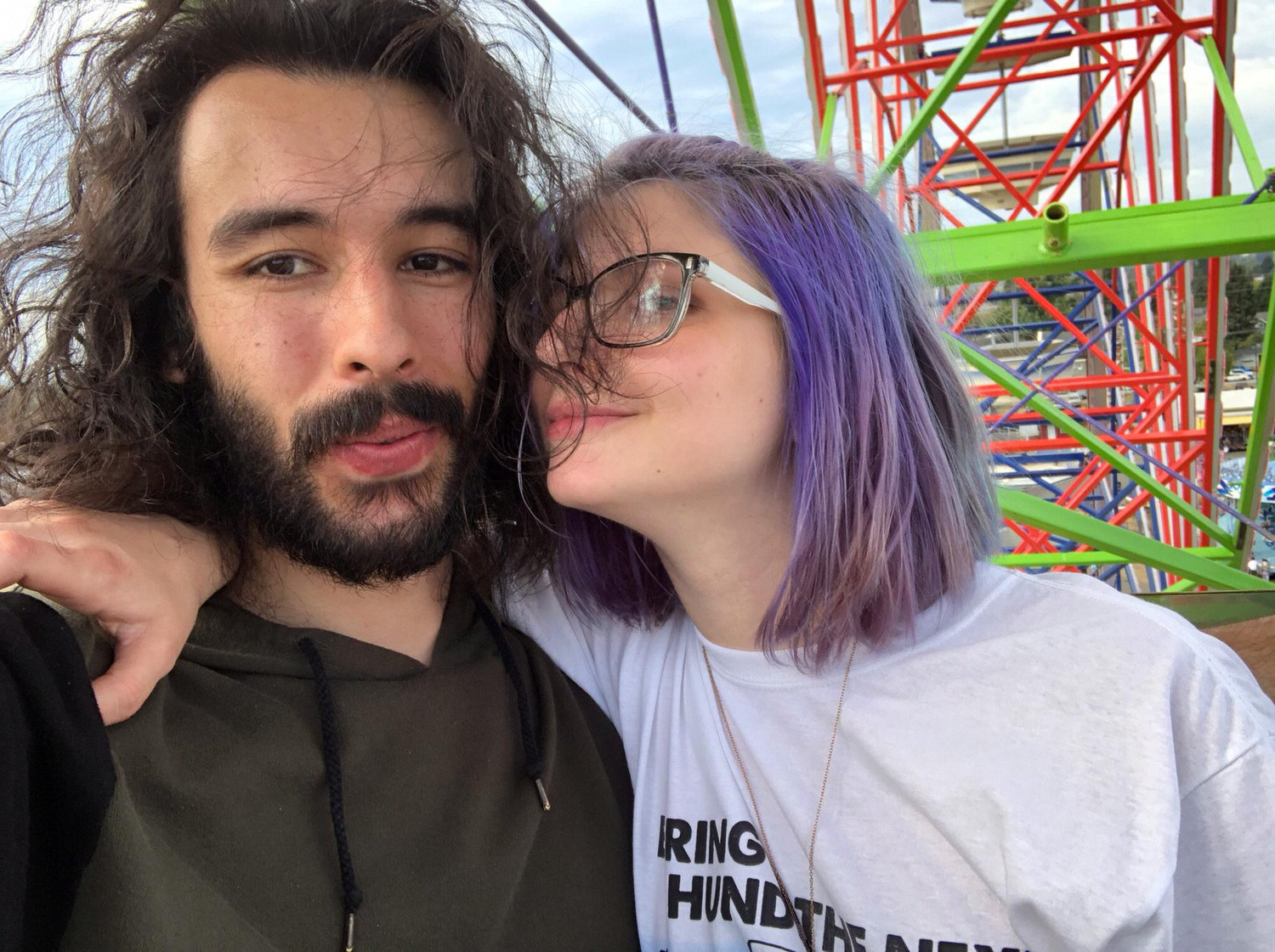 Our first trip to the Washington State Fair in Puyallup! Ariel won a free tee-shirt (pictured) and we commissioned a caricature of us which hangs on our wall to this day!