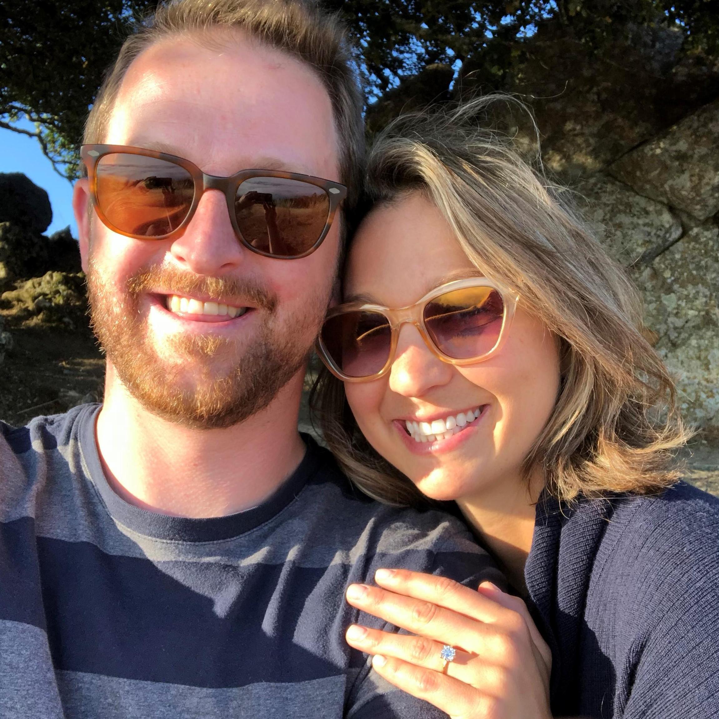 Bryan popped the question--and Meg said "yes!"--at our favorite spot at the top of Mount Tam