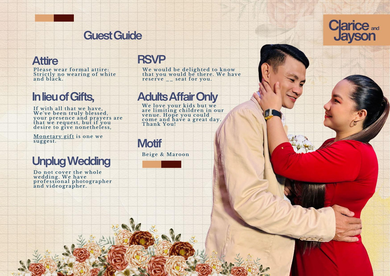The Wedding Website of CLARICE CAYANONG and JAYSON JAMELARIN