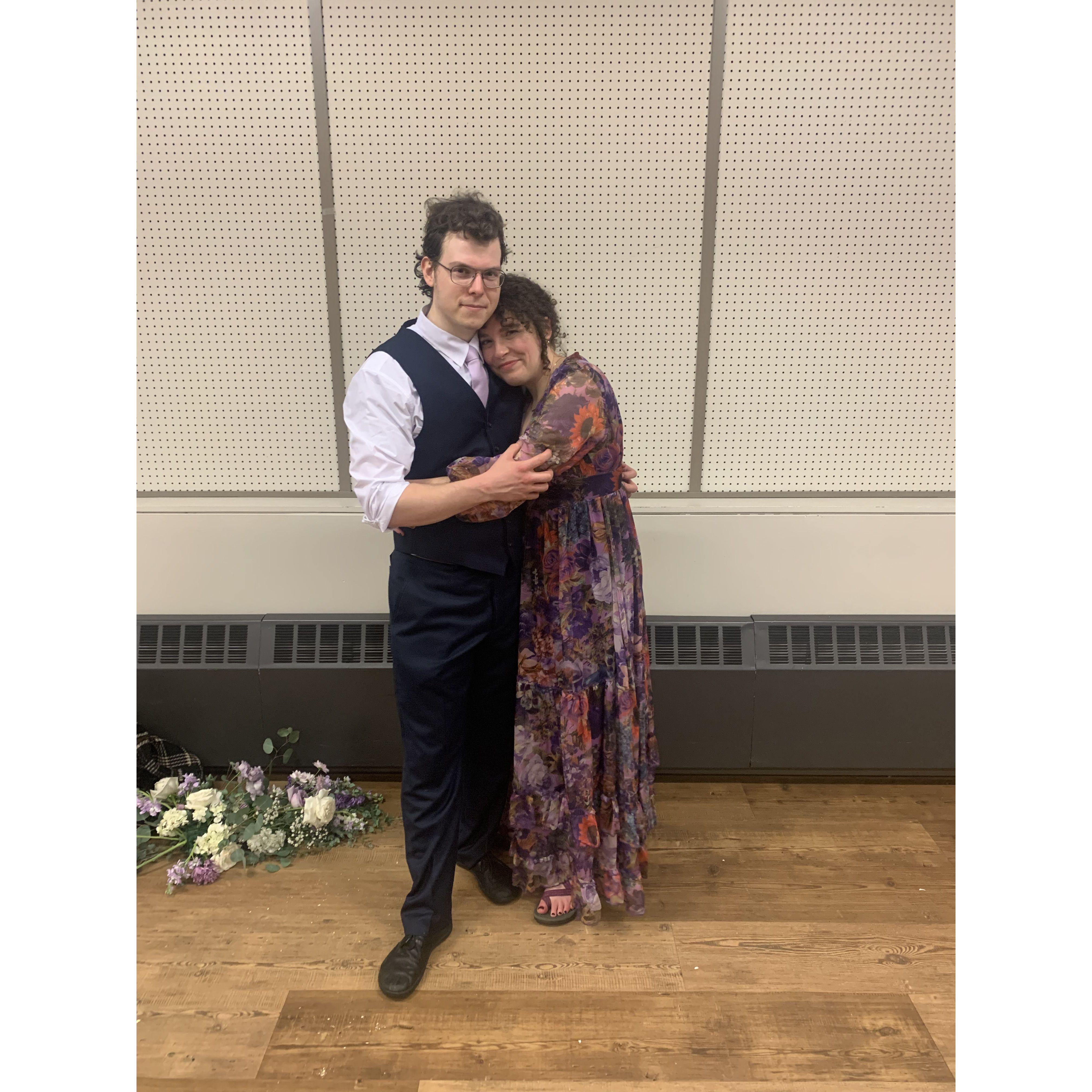 At a friend's wedding