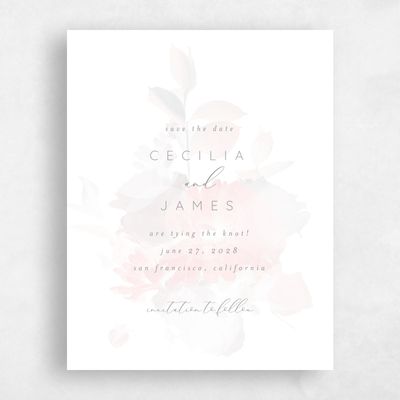 Blush, Pink Wedding Save the Date - Kylan Portrait