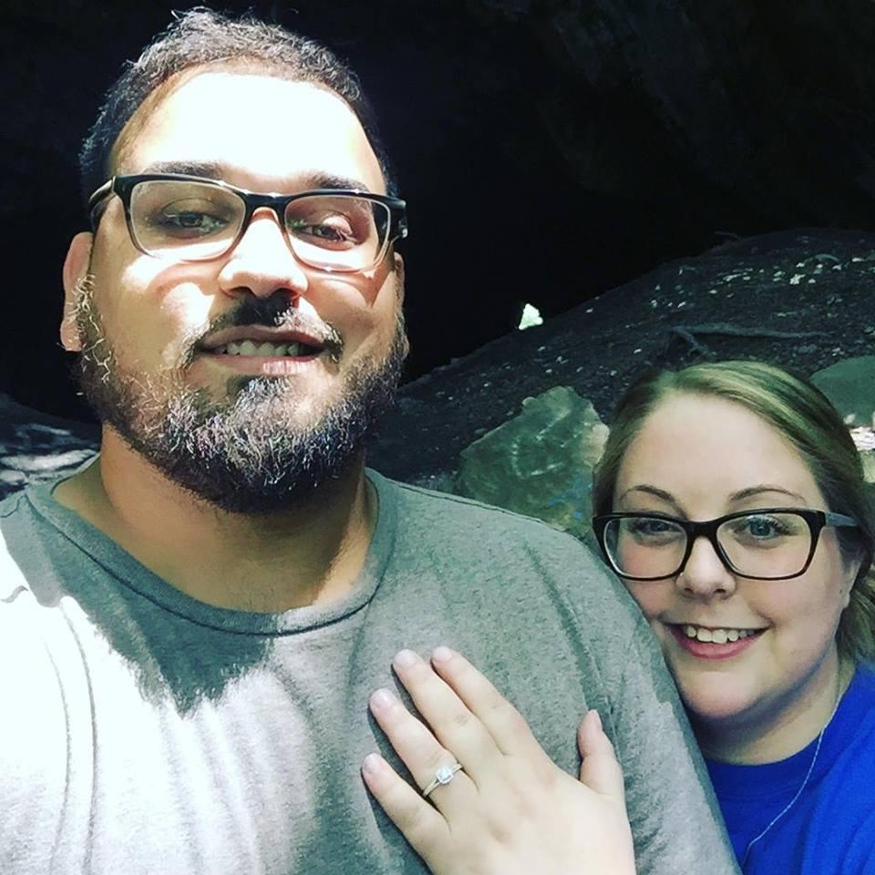 This photo was taken right after we got engaged at Glen Onoko State Park in Jim Thorpe, PA