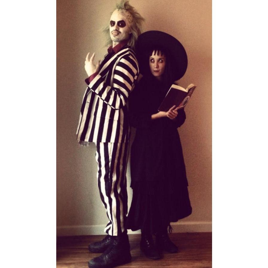 Beetlejuice & Lydia Deetz.
Available on Amazon.