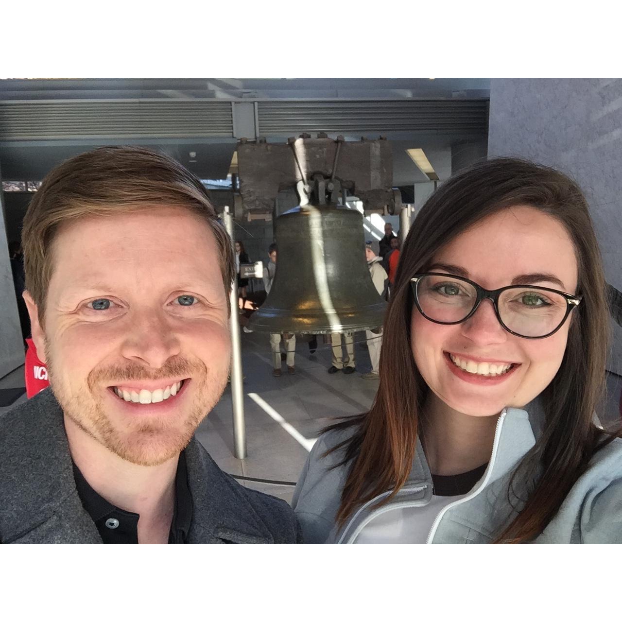 In front of the Liberty Bell for David's 40th!
