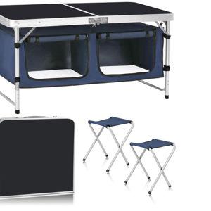 Camp Field Camping Folding Aluminum Table with Adjustable Legs for Outdoor Travel Beach, Backyards, BBQ, Party and Picnic Foldable Table