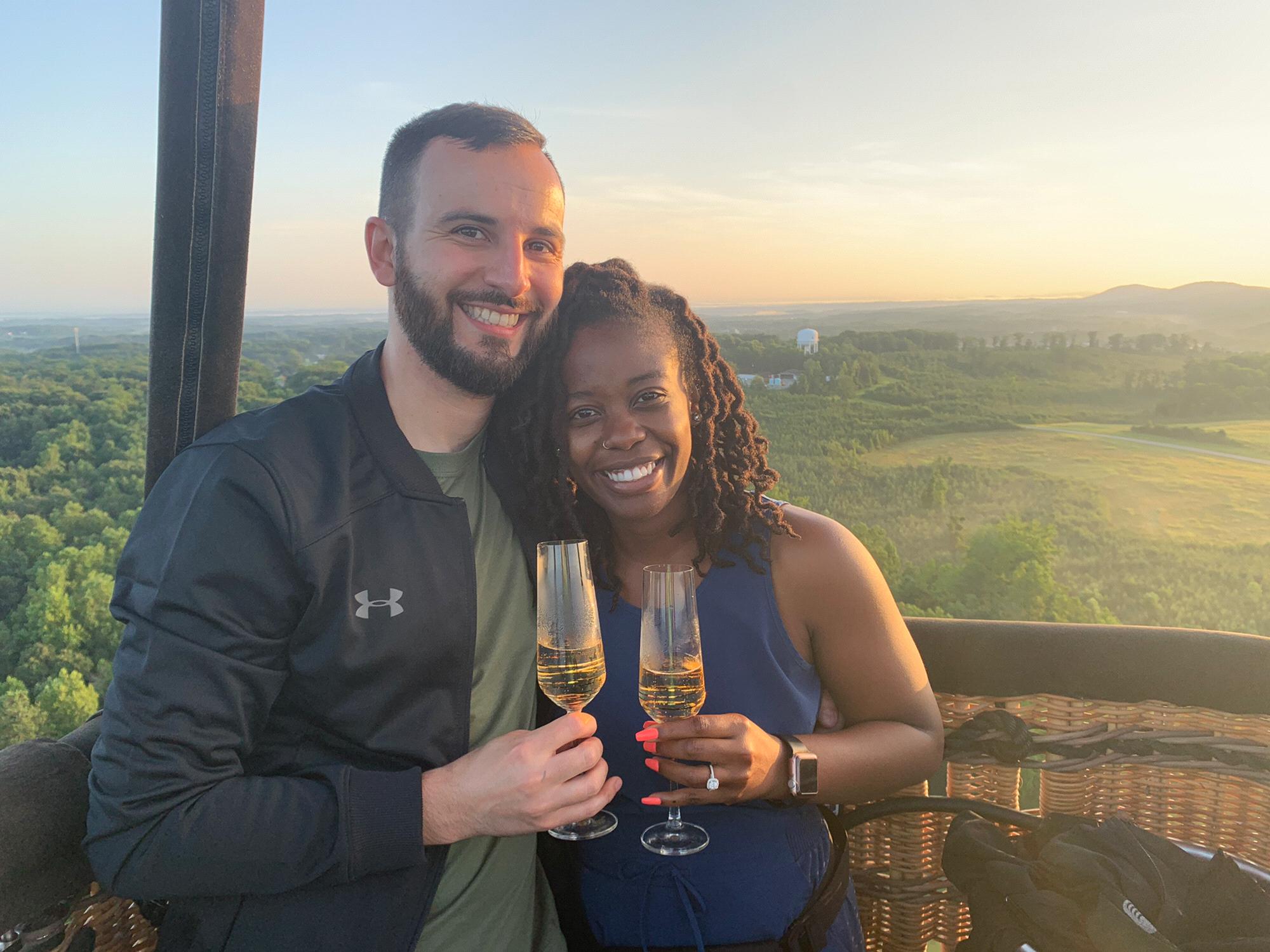 He proposed & she said YES!