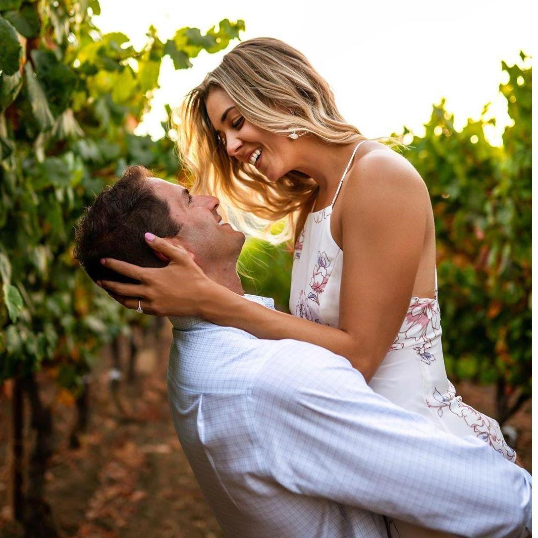 Engagement photo from Napa Valley