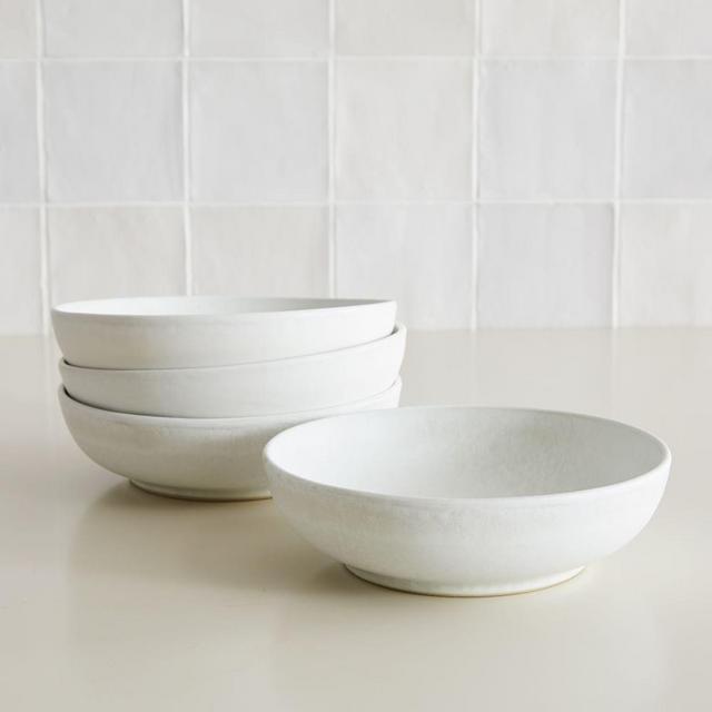 Aaron Probyn Kanto Pasta Bowl, Ice White, Matte, Set of 4