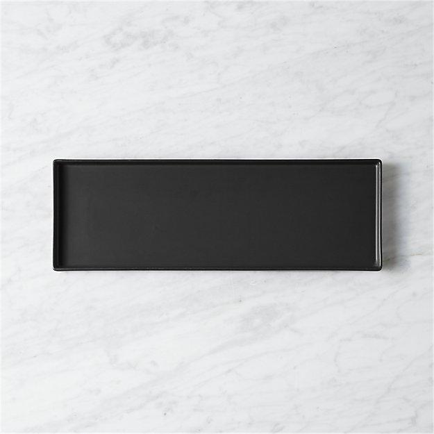 Bento Matte Black Rectangular Platter