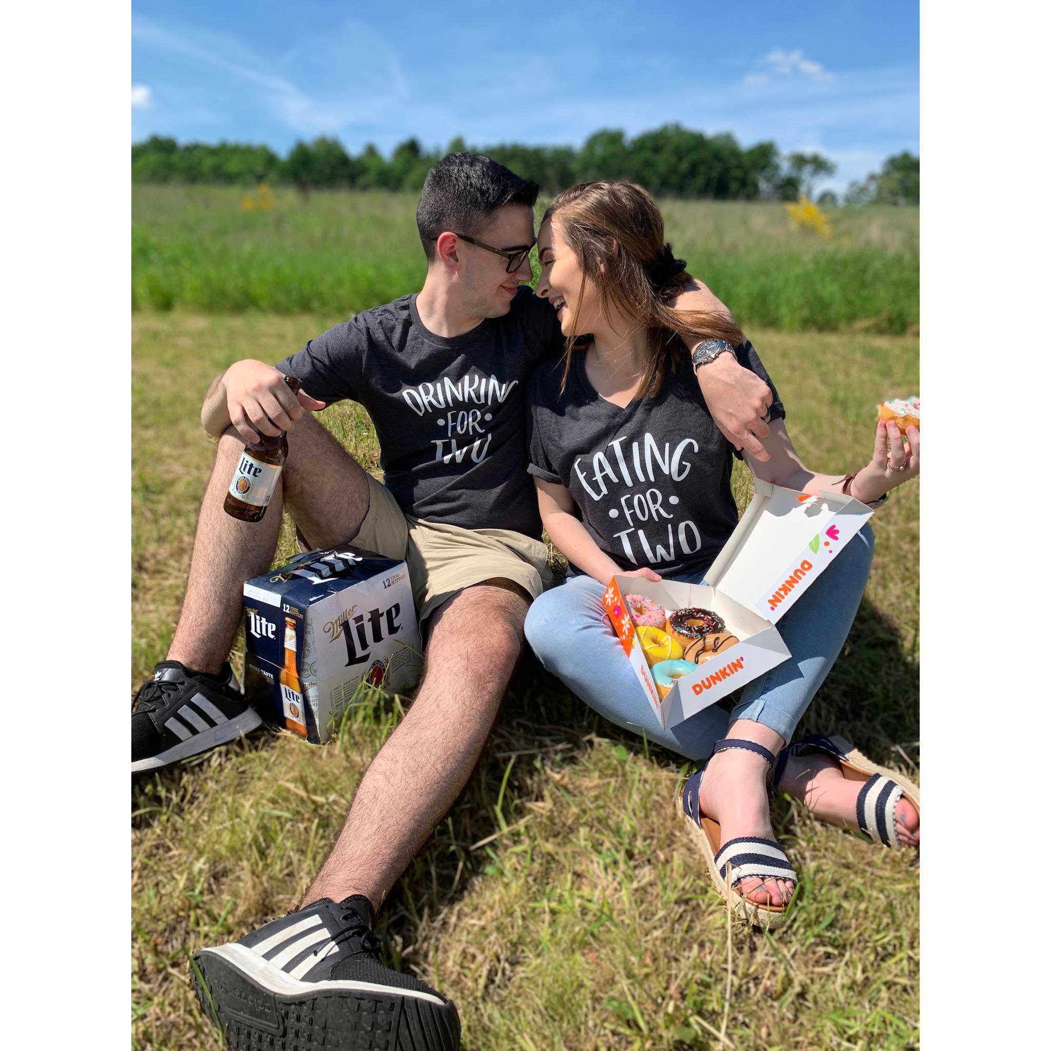 We could finally tell the world we were pregnant and we were so excited!