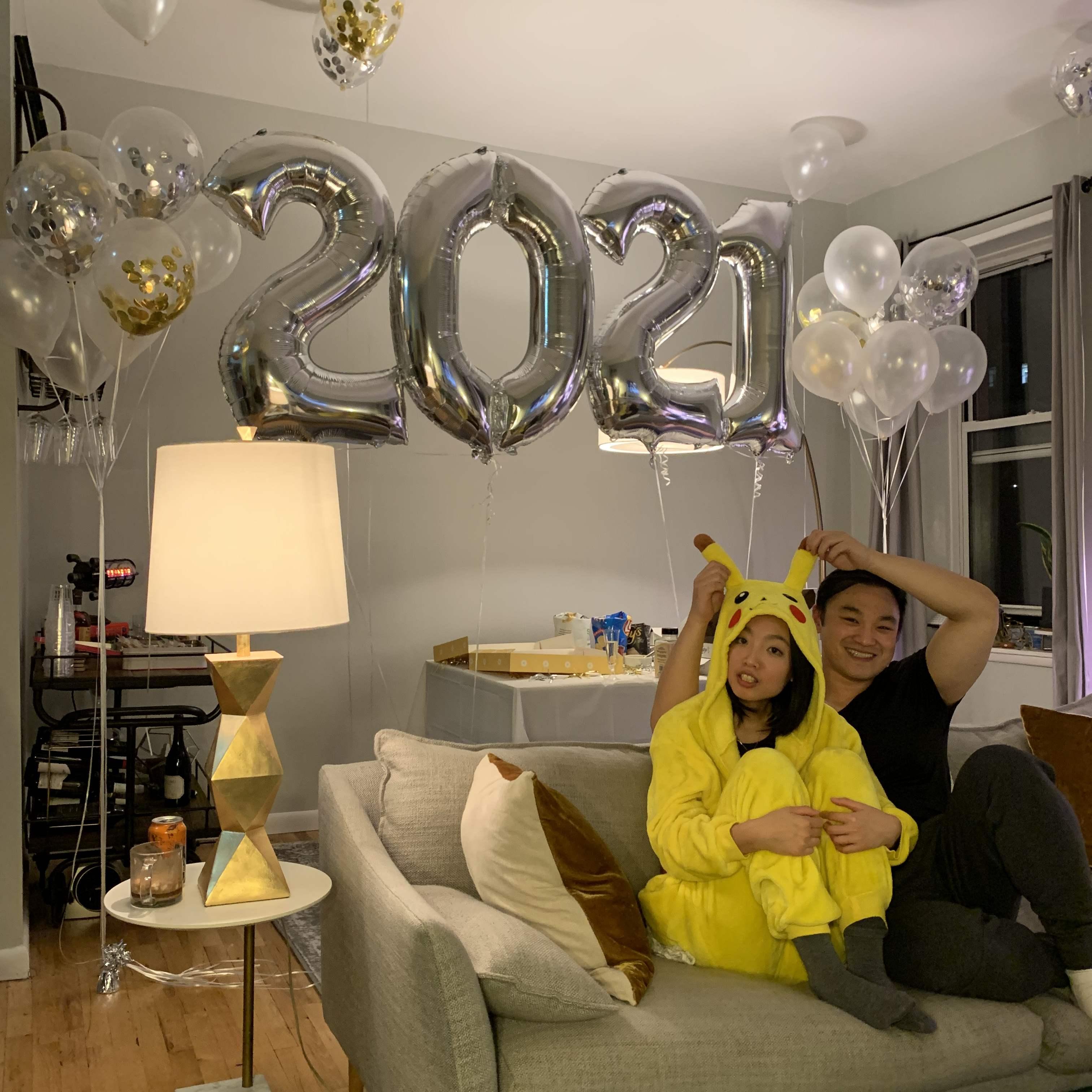 Sorah made her place so pretty and I showed up in a freaking pikachu onesie