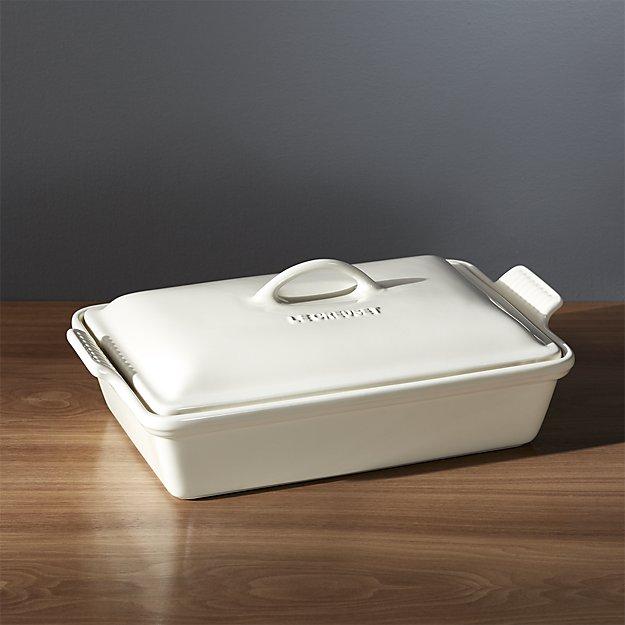 Le Creuset ® Heritage Covered Rectangle Cream Baking Dish, Cream