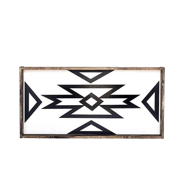 30x55cm Aztec DeFunny Sign Wood Funny Sign Farmhouse Style Framed Wood Wall Art Modern Rustic Wall Decor Southwestern Wood Funny Sign